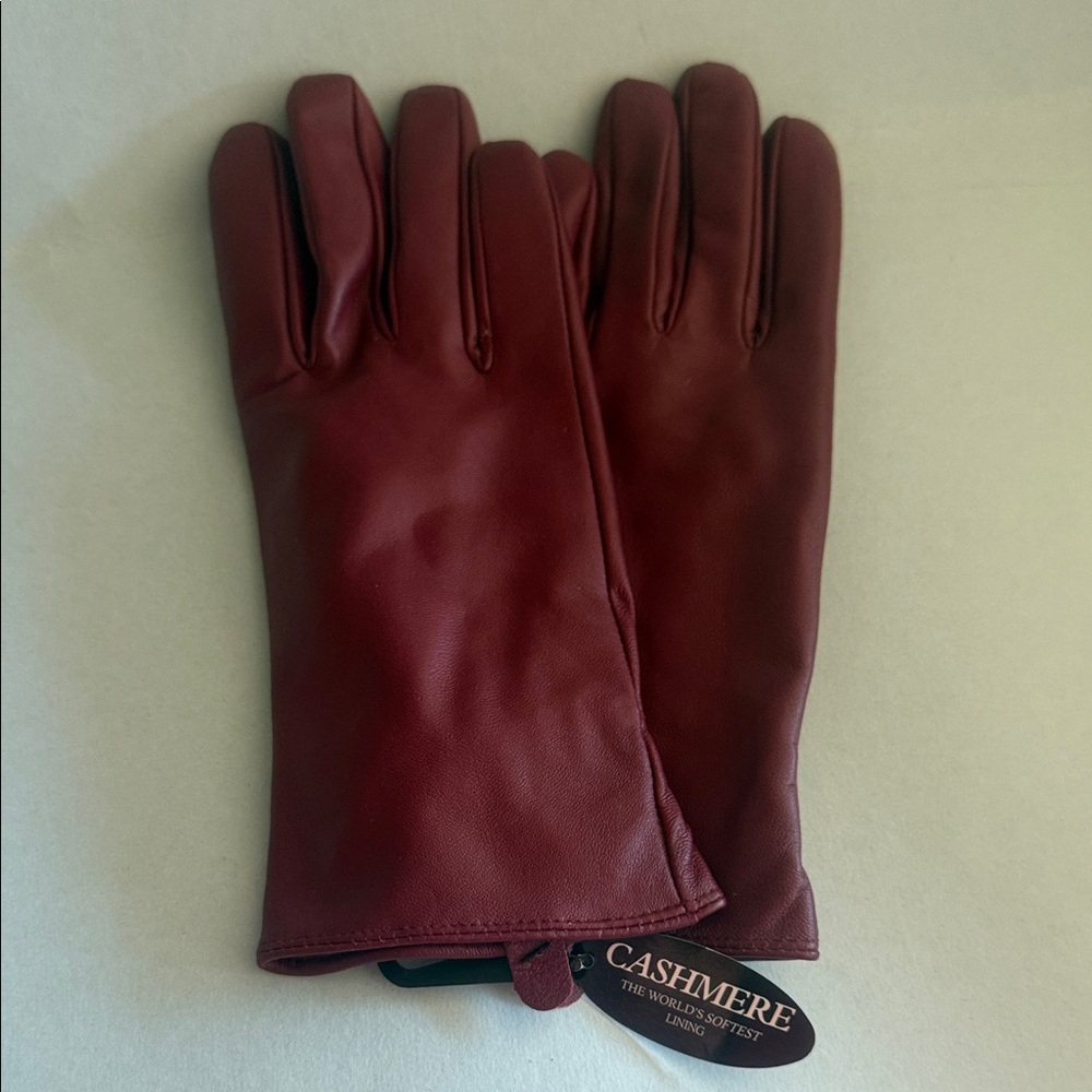 Women’s Red Leather Gloves